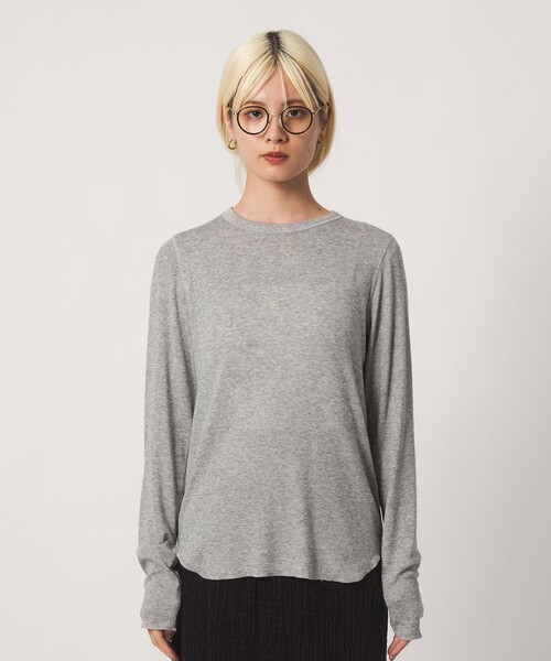 BEAUTY&YOUTH UNITED ARROWS（ビューティーアンドユースユナイテッドアローズ）の「毛セルロースブレンド クルーネック カットソー（Tシャツ/カットソー・レディース・ダークブラウン/オフホワイト/ライトピンク/グレー系/ブラック・FREE）」の11枚目の写真