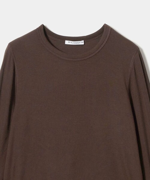 BEAUTY&YOUTH UNITED ARROWS（ビューティーアンドユースユナイテッドアローズ）の「毛セルロースブレンド クルーネック カットソー（Tシャツ/カットソー・レディース・ダークブラウン/オフホワイト/ライトピンク/グレー系/ブラック・FREE）」の15枚目の写真