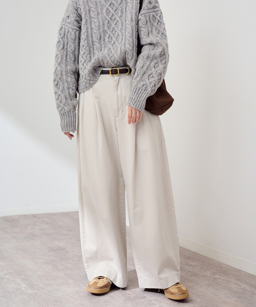 FRAMeWORK(フレームワーク)の「≪追加≫SLOUCHY LIGHT CHINO パンツ 2(チノパンツ・レディース・ピンク/カーキ/アイボリー・40/36/38/34)」の1枚目の写真