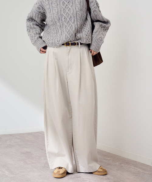 FRAMeWORK(フレームワーク)の「≪追加≫SLOUCHY LIGHT CHINO パンツ 2(チノパンツ・レディース・ピンク/カーキ/アイボリー・40/36/38/34)」の7枚目の写真
