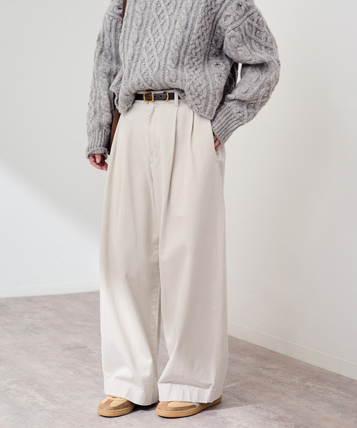 FRAMeWORK(フレームワーク)の「≪追加≫SLOUCHY LIGHT CHINO パンツ 2(チノパンツ・レディース・ピンク/カーキ/アイボリー・40/36/38/34)」の8枚目の写真
