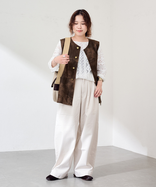 FRAMeWORK(フレームワーク)の「≪追加≫SLOUCHY LIGHT CHINO パンツ 2(チノパンツ・レディース・ピンク/カーキ/アイボリー・40/36/38/34)」の10枚目の写真