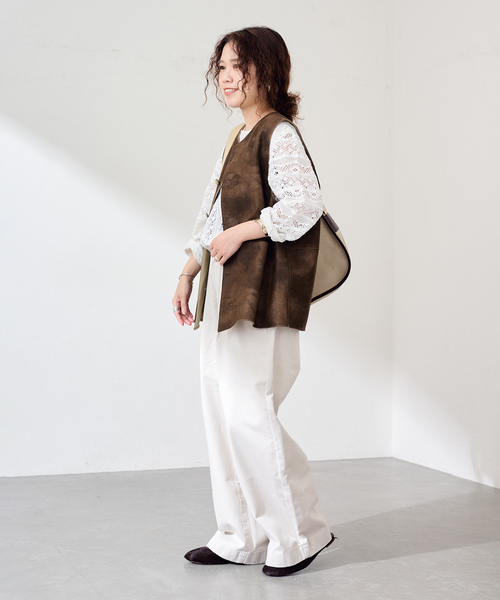 FRAMeWORK(フレームワーク)の「≪追加≫SLOUCHY LIGHT CHINO パンツ 2(チノパンツ・レディース・ピンク/カーキ/アイボリー・40/36/38/34)」の11枚目の写真