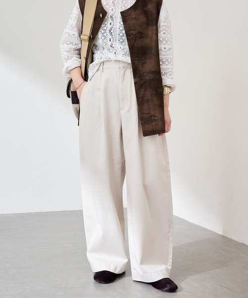 FRAMeWORK(フレームワーク)の「≪追加≫SLOUCHY LIGHT CHINO パンツ 2(チノパンツ・レディース・ピンク/カーキ/アイボリー・40/36/38/34)」の13枚目の写真