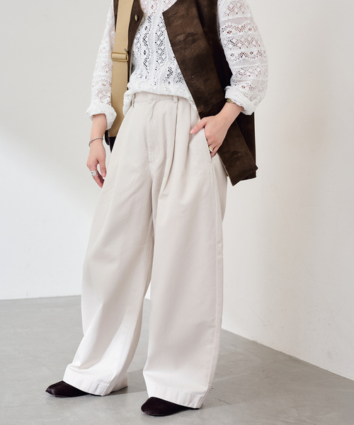 FRAMeWORK(フレームワーク)の「≪追加≫SLOUCHY LIGHT CHINO パンツ 2(チノパンツ・レディース・ピンク/カーキ/アイボリー・40/36/38/34)」の14枚目の写真