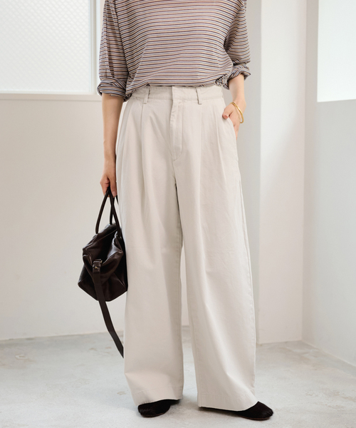 FRAMeWORK(フレームワーク)の「≪追加≫SLOUCHY LIGHT CHINO パンツ 2(チノパンツ・レディース・ピンク/カーキ/アイボリー・40/36/38/34)」の17枚目の写真