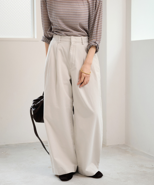 FRAMeWORK(フレームワーク)の「≪追加≫SLOUCHY LIGHT CHINO パンツ 2(チノパンツ・レディース・ピンク/カーキ/アイボリー・40/36/38/34)」の18枚目の写真
