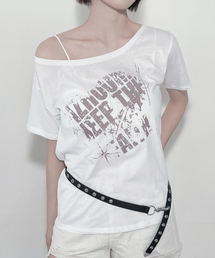 キープザボートネック半袖Tシャツ(ホワイト)