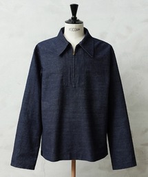 WP1168 US NAVY 40's 横使いセルビッジデニムプルオーバー