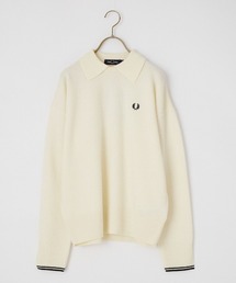 【WEB限定】[FRED PERRY/フレッドペリー] レイヤードカラー ニットプルオーバー