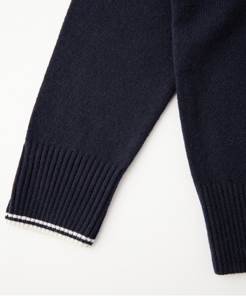 FRED PERRY（フレッドペリー）の「【WEB限定】[FRED PERRY/フレッドペリー] レイヤードカラー ニットプルオーバー（ニット/セーター・レディース・ネイビー/キナリ・10）」の6枚目の写真