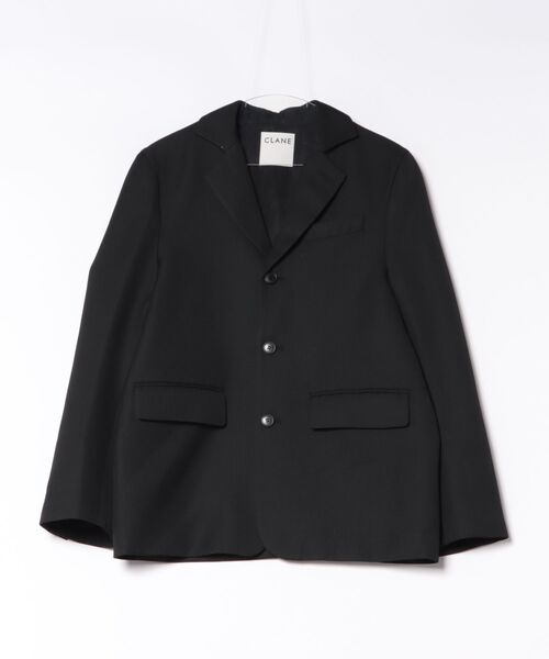 CLANE(クラネ)の「CLANE/クラネ/HERRINGBONE TAILORED JACKET(テーラードジャケット・レディース・その他24/ブラック・1)」の1枚目の写真