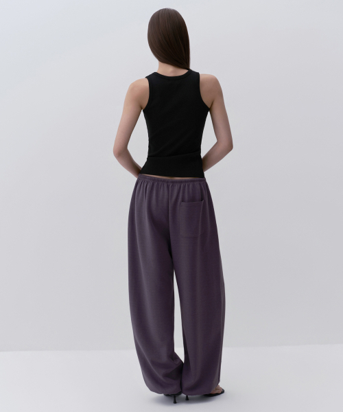 MUSINSA STANDARD WOMAN（ムシンサスタンダードウーマン）の「ウィメンズジャージバルーンジョガーパンツ[パープル]（スウェットパンツ・レディース・その他・X-SMALL/SMALL/MEDIUM/LARGE）」の3枚目の写真