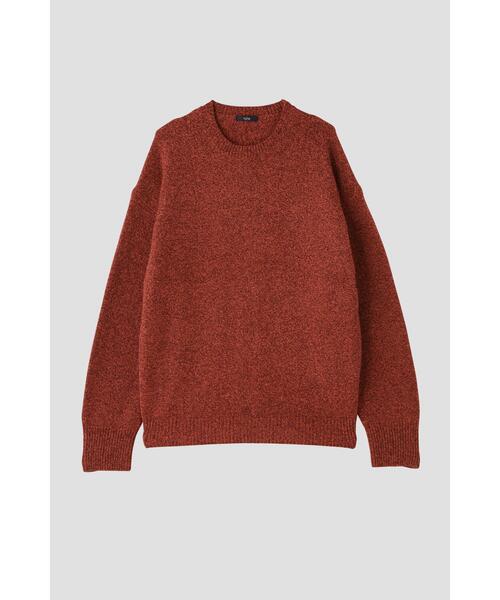 YLEVE(イレーヴ)の「YLEVE / WOOL CASHMERE KN P/O(ニット/セーター・メンズ・オレンジ/ブルー・5/4)」の1枚目の写真
