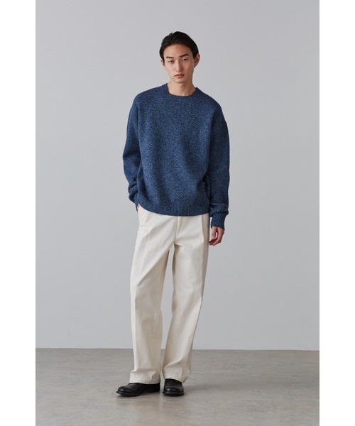 YLEVE(イレーヴ)の「YLEVE / WOOL CASHMERE KN P/O(ニット/セーター・メンズ・オレンジ/ブルー・5/4)」の3枚目の写真