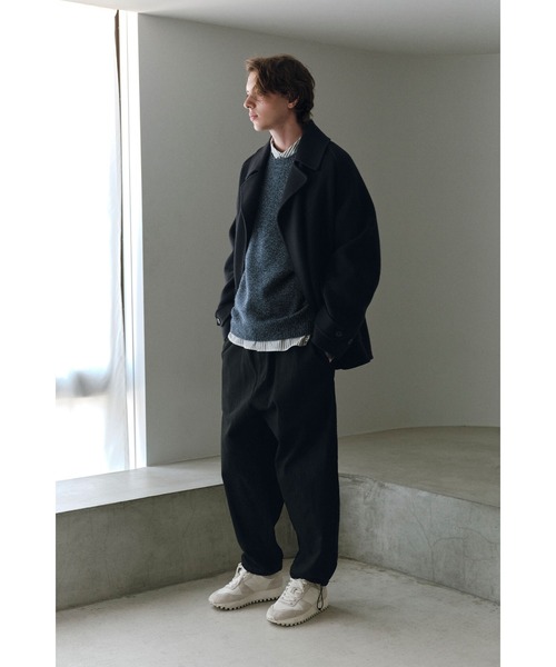 YLEVE(イレーヴ)の「YLEVE / WOOL CASHMERE KN P/O(ニット/セーター・メンズ・オレンジ/ブルー・5/4)」の4枚目の写真