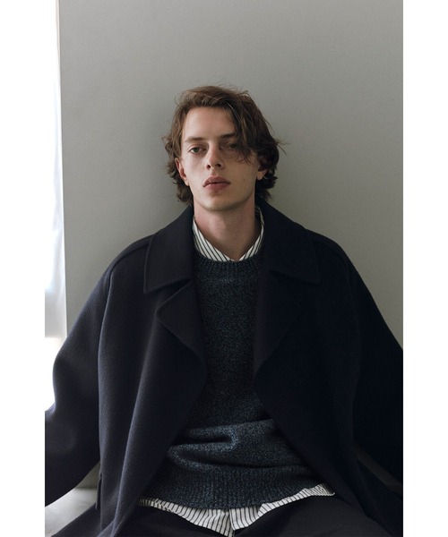 YLEVE(イレーヴ)の「YLEVE / WOOL CASHMERE KN P/O(ニット/セーター・メンズ・オレンジ/ブルー・5/4)」の5枚目の写真