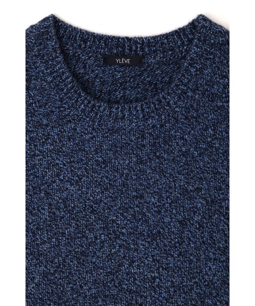 YLEVE(イレーヴ)の「YLEVE / WOOL CASHMERE KN P/O(ニット/セーター・メンズ・オレンジ/ブルー・5/4)」の8枚目の写真
