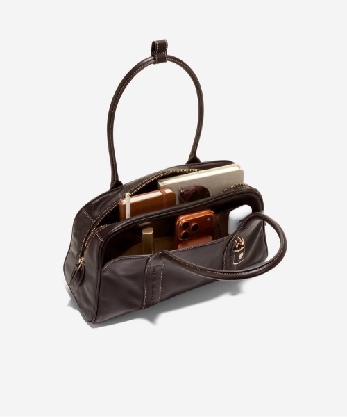 COLE HAAN（コールハーン）の「ロックハート ミディアム サッチェル womens（ショルダーバッグ・レディース・ブラウン・OSFA）」の6枚目の写真