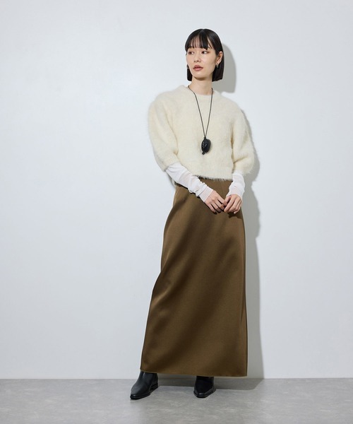 ADAM ET ROPE'(アダムエロペ)の「【サステナブル】エアリーシアーカフスカットソー(Tシャツ/カットソー・レディース・ホワイト/ベージュ/サックスブルー/ブラック・FREE)」の16枚目の写真
