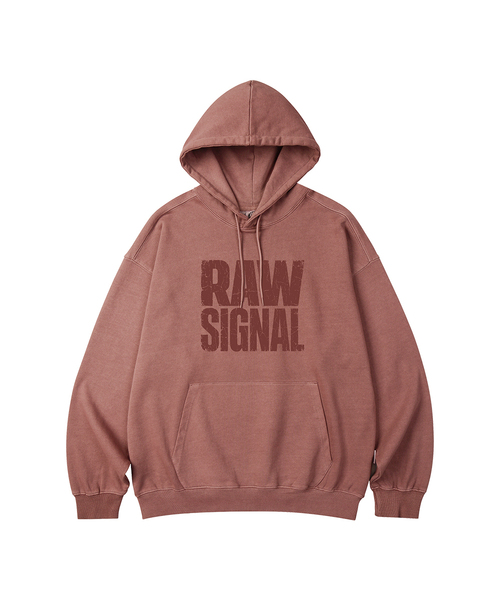 WILDROCK（ワイルドロック）の「RAW SIGNAL PIGMENT オーバーサイズフーディー_5 COL（パーカー・レディース・ダークカーキ/ピンク/ブルー/ライトグレー/チャコール・LARGE/MEDIUM/SMALL/X-SMALL）」の5枚目の写真