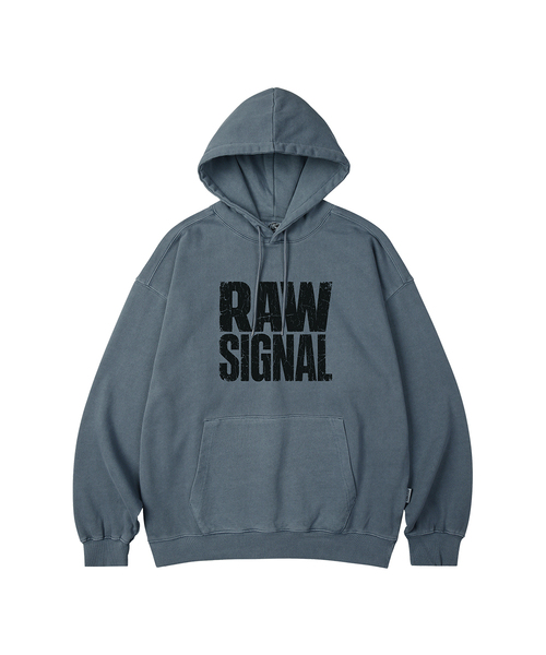 WILDROCK（ワイルドロック）の「RAW SIGNAL PIGMENT オーバーサイズフーディー_5 COL（パーカー・レディース・ダークカーキ/ピンク/ブルー/ライトグレー/チャコール・LARGE/MEDIUM/SMALL/X-SMALL）」の4枚目の写真