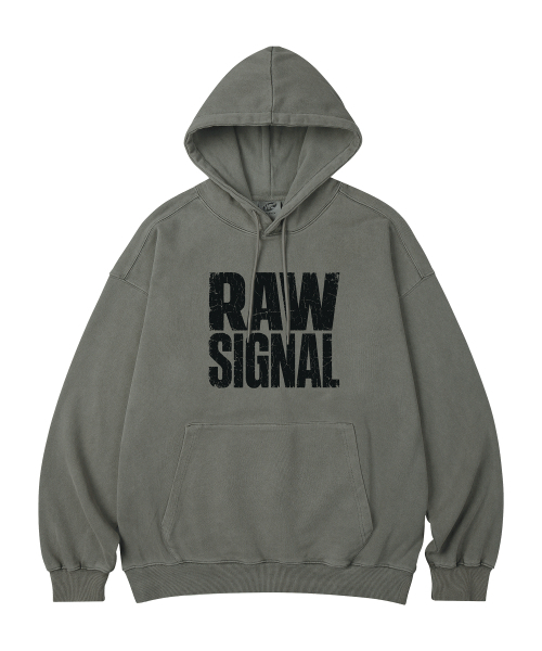 WILDROCK（ワイルドロック）の「RAW SIGNAL PIGMENT オーバーサイズフーディー_5 COL（パーカー・レディース・ダークカーキ/ピンク/ブルー/ライトグレー/チャコール・LARGE/MEDIUM/SMALL/X-SMALL）」の6枚目の写真
