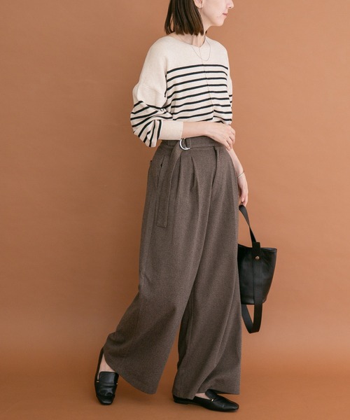 ITEMS URBANRESEARCH(アイテムズ アーバンリサーチ)の「アシメベルトデザインパンツ(その他パンツ・レディース・ブラック/ブラウン・SMALL/MEDIUM)」の3枚目の写真