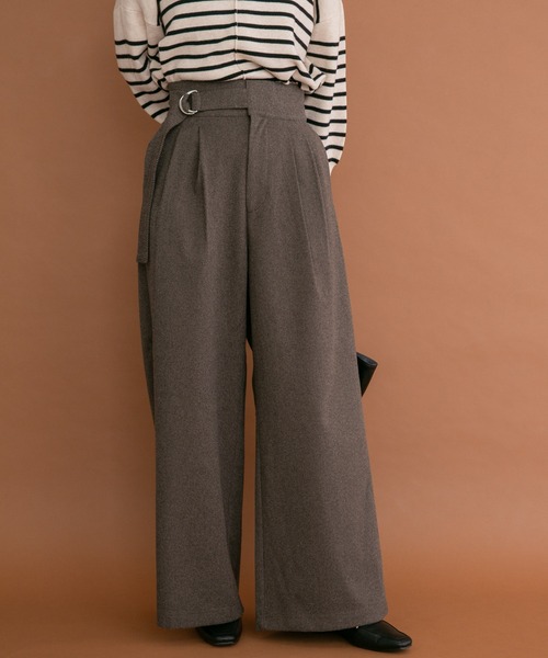 ITEMS URBANRESEARCH(アイテムズ アーバンリサーチ)の「アシメベルトデザインパンツ(その他パンツ・レディース・ブラック/ブラウン・SMALL/MEDIUM)」の5枚目の写真