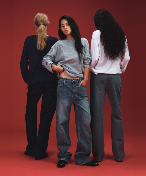 BLUEBRICK（ブルーブリック）の「Ease ロングTシャツ（4色展開）（Tシャツ/カットソー・レディース・ライトグレー/チャコールグレー/ブルー/アイボリー・FREE）」の5枚目の写真