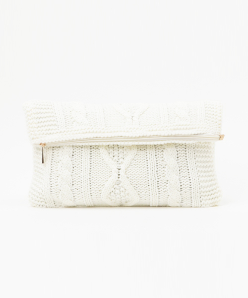 Chille anap（チルアナップ）の「ケーブルニットクラッチバッグ（クラッチバッグ・レディース・ブラック/グレー/ピンク/ホワイト・FREE）」の14枚目の写真