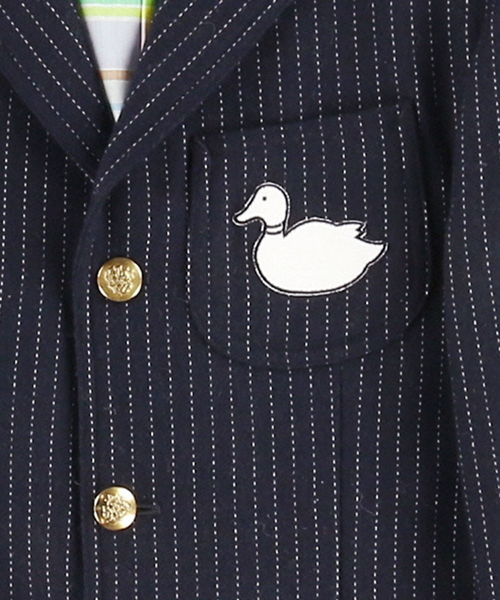 koe×THOM BROWNE（コエトムブラウン）の「[KOE×THOM BROWNE]MENS 3BUTTON SPORTCOAT（テーラードジャケット・メンズ・ネイビー・MEDIUM/SMALL/LARGE）」の2枚目の写真