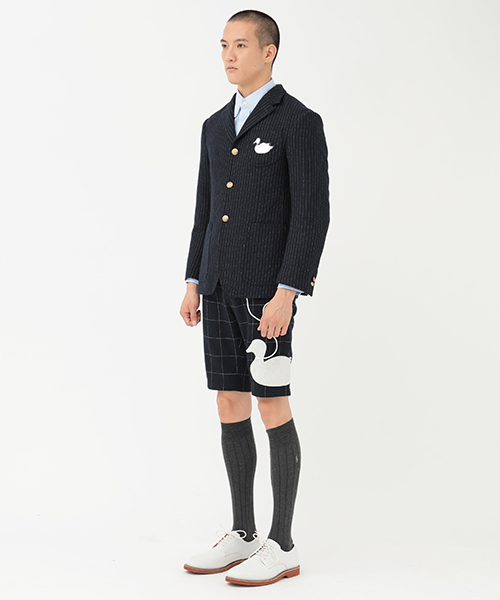 koe×THOM BROWNE（コエトムブラウン）の「[KOE×THOM BROWNE]MENS 3BUTTON SPORTCOAT（テーラードジャケット・メンズ・ネイビー・MEDIUM/SMALL/LARGE）」の11枚目の写真