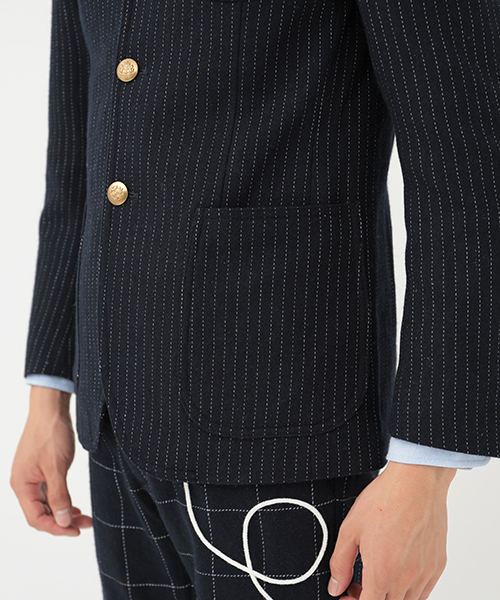 koe×THOM BROWNE（コエトムブラウン）の「[KOE×THOM BROWNE]MENS 3BUTTON SPORTCOAT（テーラードジャケット・メンズ・ネイビー・MEDIUM/SMALL/LARGE）」の16枚目の写真