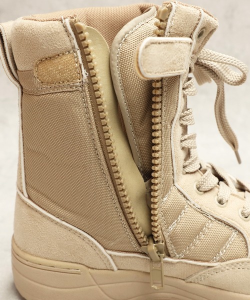 ８(eight)（エイト）の「サイドジップ付ミリタリーブーツ (サンドタイプ)（ブーツ・メンズ・ベージュ・26.0cm/24.0cm/25.0cm/28.0cm/27.0cm）」の4枚目の写真