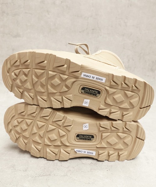 ８(eight)（エイト）の「サイドジップ付ミリタリーブーツ (サンドタイプ)（ブーツ・メンズ・ベージュ・26.0cm/24.0cm/25.0cm/28.0cm/27.0cm）」の3枚目の写真