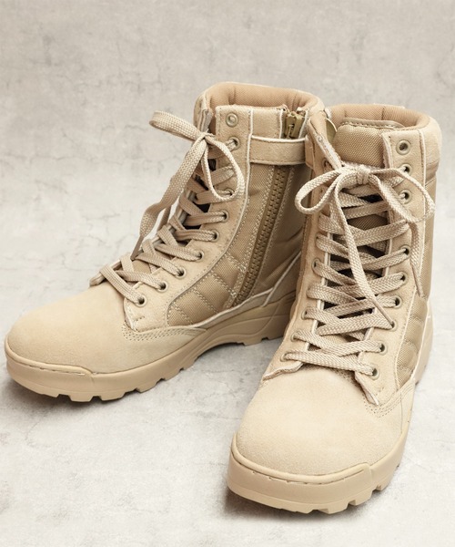 (エイト) アメリカ軍 ミリタリー コンバットブーツ ZIP付きで着脱がに 7W 約25.0cm エイト 8(eight) 2color アメリカ軍 タクティカルブーツ ミリタリー