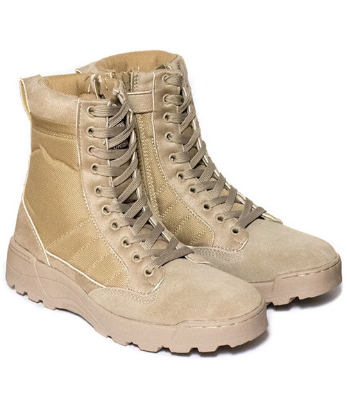 ８(eight)（エイト）の「サイドジップ付ミリタリーブーツ (サンドタイプ)（ブーツ・メンズ・ベージュ・26.0cm/24.0cm/25.0cm/28.0cm/27.0cm）」の15枚目の写真