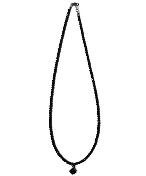 ８(eight)（エイト）の「ブラックストーンネックレス クロス ダイヤ（ネックレス・メンズ・B/A・FREE）」の2枚目の写真