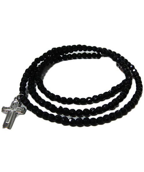 ８(eight)（エイト）の「ブラックストーンネックレス クロス ダイヤ（ネックレス・メンズ・B/A・FREE）」の8枚目の写真