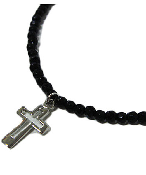 ８(eight)（エイト）の「ブラックストーンネックレス クロス ダイヤ（ネックレス・メンズ・B/A・FREE）」の9枚目の写真