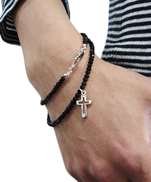 ８(eight)（エイト）の「ブラックストーンネックレス クロス ダイヤ（ネックレス・メンズ・B/A・FREE）」の11枚目の写真