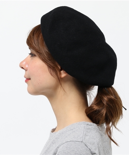 Heather(ヘザー)の「フェルトベレー 734685(ハンチング/ベレー帽・レディース・ブラック/レッド/グレー/ネイビー・FREE)」の5枚目の写真