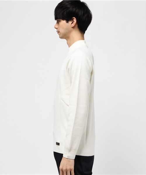 BLACK LABEL CRESTBRIDGE(ブラックレーベル・クレストブリッジ)の「ミラノリブ モックネックニット(ニット/セーター・メンズ・オフホワイト/ブラック・M/L)」の4枚目の写真