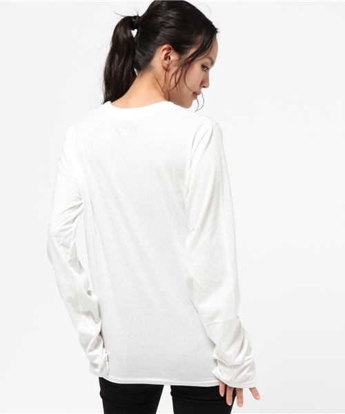 PUNYUS（プニュズ）の「ワンポイントロンT（Tシャツ/カットソー・レディース・ブラック系その他/ホワイト/ホワイト系その他/ブラック・4/1/2/3）」の7枚目の写真