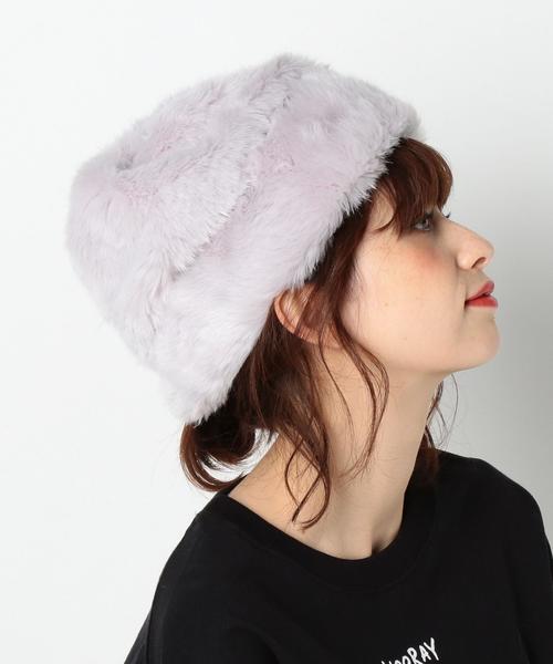 Another Edition（アナザーエディション）の「フェイクファーワッチ/AEMFC FKFUR WATCH◆（ハット・レディース・ライトグレー/ブラウン・FREE）」の6枚目の写真