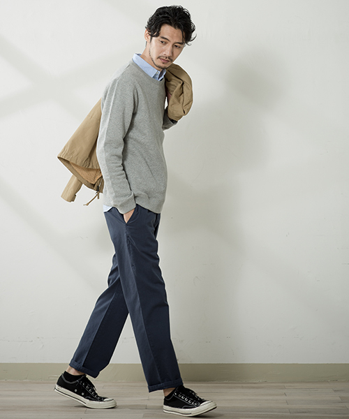 Denime（ドゥニーム）の「ツイルチノパンツ（チノパンツ・メンズ・ベージュ/ネイビー・MEDIUM/LARGE/X-LARGE）」の9枚目の写真