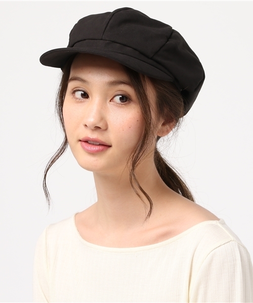 MOUSSY（マウジー）の「FAKE SUEDE CASQUETTE（キャスケット・レディース・キャメル/ブラック・FREE）」の2枚目の写真