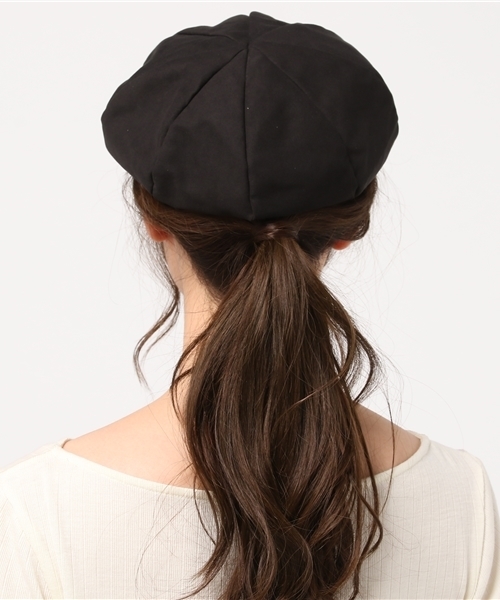 MOUSSY（マウジー）の「FAKE SUEDE CASQUETTE（キャスケット・レディース・キャメル/ブラック・FREE）」の4枚目の写真