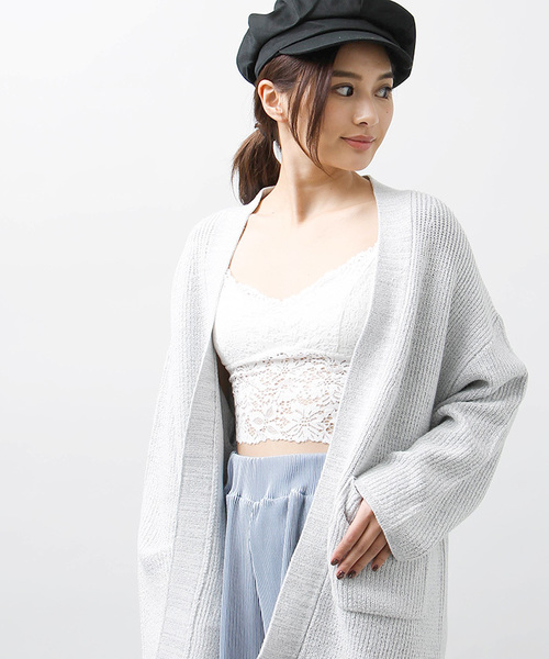 WEGO（ウィゴー）の「WEGO/カップインレースビスチェ（キャミソール・レディース・パープル/ブラック/オフホワイト/ピンク/マスタード/ピンク系その他/ターコイズブルー・FREE）」の2枚目の写真